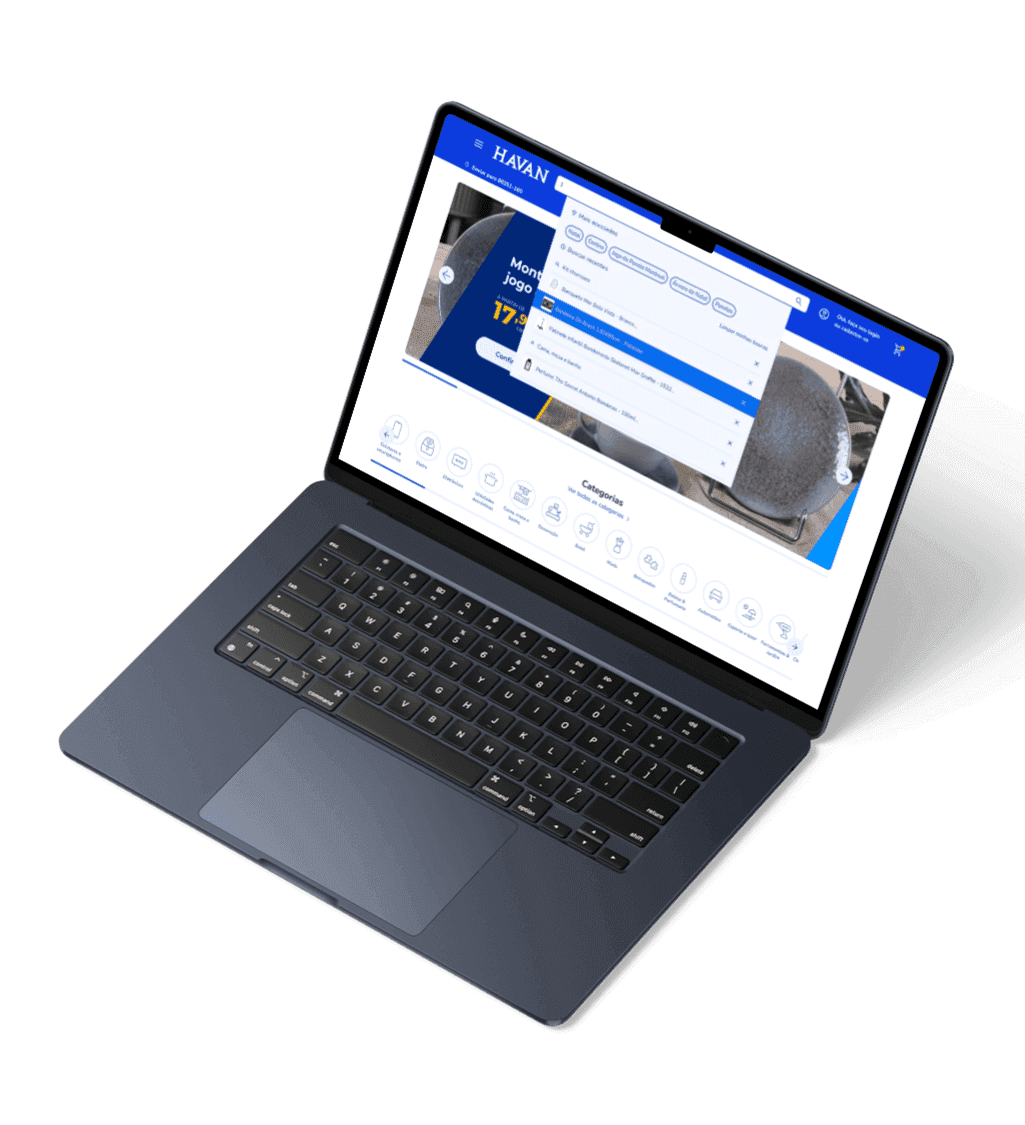 MacBook with header application