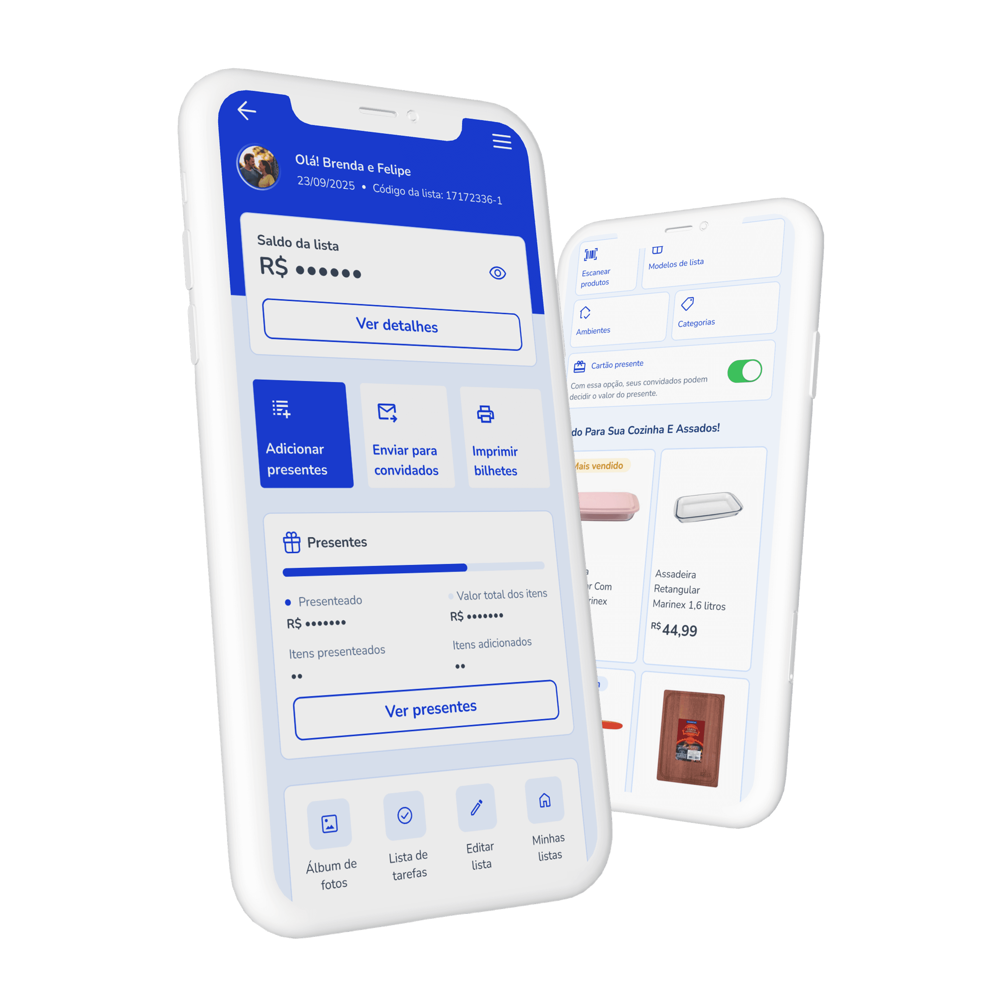 Havan Gift List redesign interface