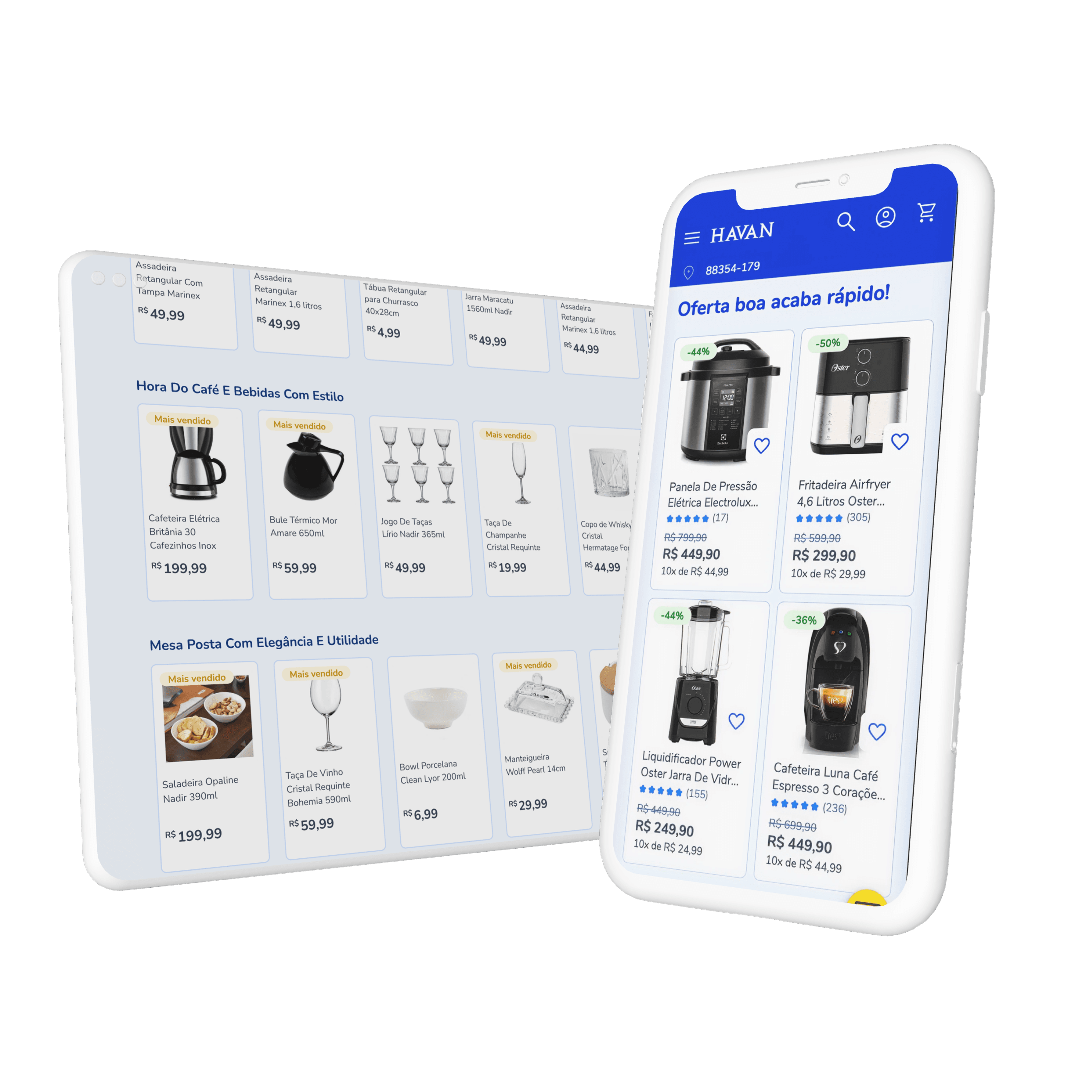 Havan e-commerce product card design